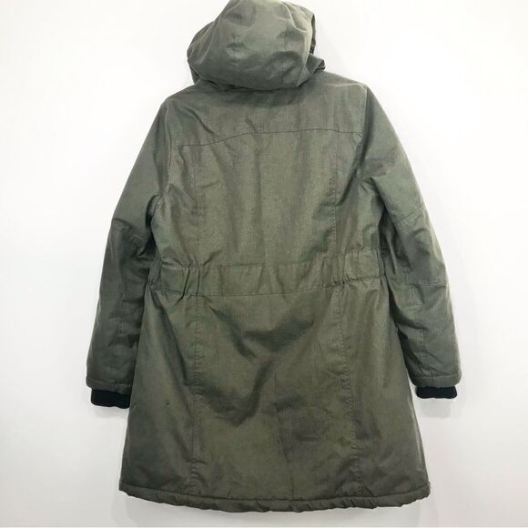 Torrid Olive Green Canvas Zip Up Hooded Winter Anorak Jacket - Picture 9 of 16